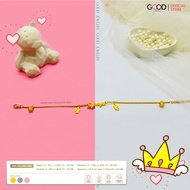 Good Personalized Name Anklet, Kids Anklet Made 916 Gold Plated Indogold, Syasya Series