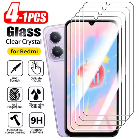 1-4Pcs Tempered Glass For Redmi 15C 4G 5G redmi 15A Screen Protector on Redmi 15 Glass redmi A5 A7 P
