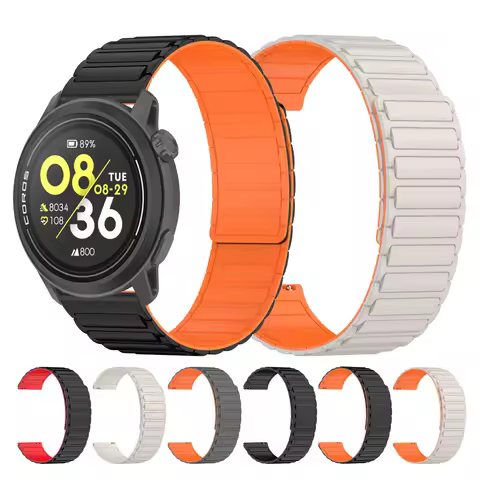 22mm Silicone Magnetic Loop Band For COROS PACE 3/APEX 46mm Watch Strap For COROS APEX Pro/APEX 2 Pr