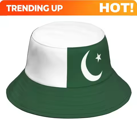 Pakistan Fisherman Hats Free Custom Name Logo Bucket Cap Nation Flag Islam Arabic Islamic Pk Pakista