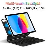Magnetic Keyboard Case Compatible With Ipad A16 11 Inch/10th Generation 2025 Model Tablet A3354 A335