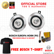 Bosch Europa Horn 12V (Silver) 300/375Hz (0-320-223-911) with Bosch Relay & Socket