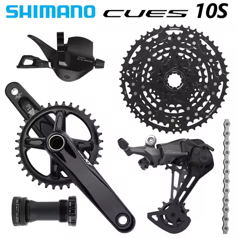 SHIMANO CUES U6000 1*10 Speed Groupset 6 KIT With RIRO XT CRANKSET 170/175 x 32/34/36/38T MTB 10S GR