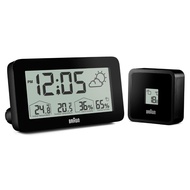 Braun Digital Weather Station Clock with Indoor and Outdoor Temperature and Humidity Forecast LCD Di