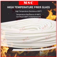 2.5/3/4/5/6/8mm Heat Resistant Soft Insulation Fiber Glass Sleeving Tube 600 C White ( 1meter )