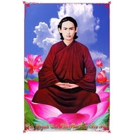 Hanging paintings, photos worshiping the GERMAN HUYNH GIAO TO THE PINK LOTUS + Beautiful bright phot
