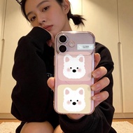 Double Spelling Puppy Cartoon for iPhone17ProTaax 16 Personality 15 Simple 14 Colors