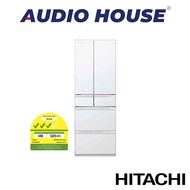 HITACHI R-HV490RS-XW  379L 6 DOOR FRIDGE COLOR: CRYSTAL WHITE  3 TICKS  1 YEAR WARRANTY BY HITACHI