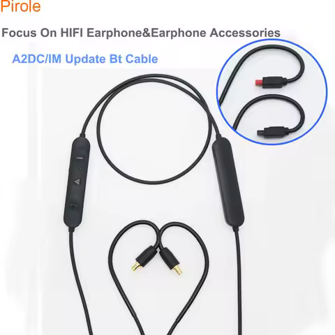 Fit Audio-technica Bluetooth Update Replacment Earphone Cable wireless Cable A2DC IM50 IE40Pro LS50 