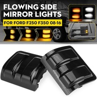 2pcs Dynamic LED Car Light Smoked Lens Amber LED Side Mirror Marker Lamps For Ford F250 F350 F450 F5
