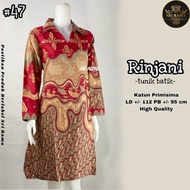 Baju Batik Wanita Tunik Muslim Modern Dress Rj47 -Srm