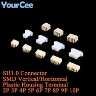 50PCS JST SH1.0 1.0mm Connector SMD Vertical/Horizontal Type Socket Housing Wire-to-Board 2P 3P 4P 5