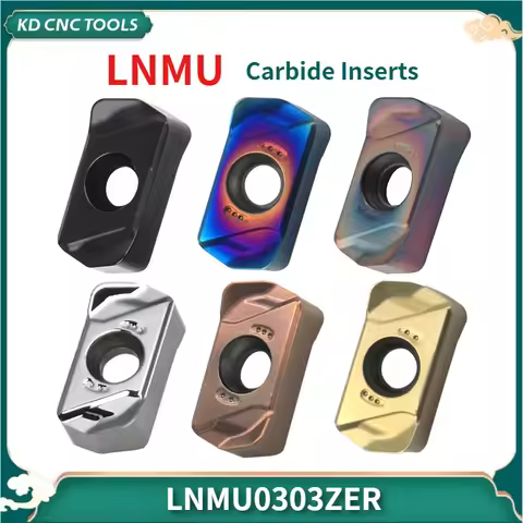 KD CNC 10PCS LNMU0303 Turning insert LNMU0303ZER MJ CNC carbide double-sided fast feed cutting inser