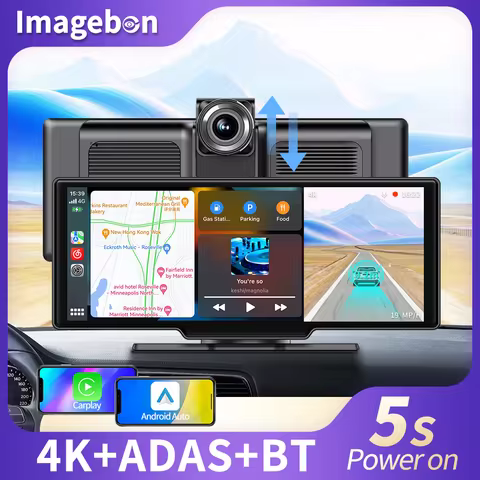 Imagebon H13 Pro 4K Camera ADAS Dash Cam 5s Power On 24h Parking Monitor Wireless Carplay & Android 