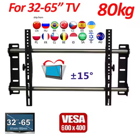 super-quality stainless vesa 600x400 tv bracket 32-65 tilt up down lcd wall mount tv bracket shelf s