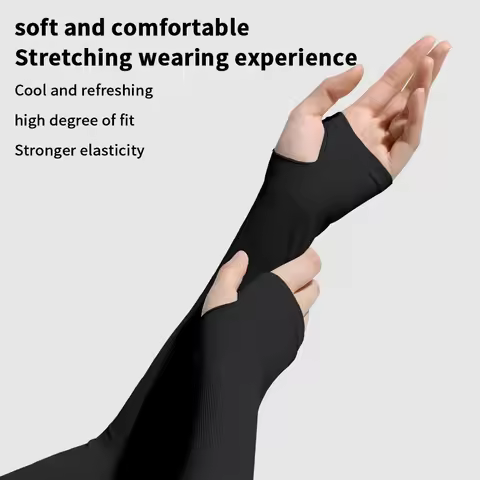 Absorbent eSports Arm Sleeve with Thumb Holes for Enhanced Gaming Comfort