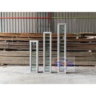 SKS 2in1 White Undercoated Aluminium Window Green 300mm(W) Casement Tingkap Kaca 4x1 5x1 6x1 1x4 1x5