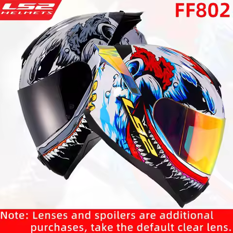 LS2 Original Motorcycle Helmet Capacete LS2 FF802 Motorbike Racing Helmets Men Women Big Tail Full F