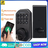 Boland Smart Door Lock Tuya Wifi Keypad Digital Password Mechanical Key Security Home Electronic Auto Lock With 60 Deadbolt Mortise