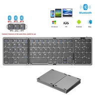 Bluetooth Foldable Keyboard with Numeric Phones Tablet Folding Wireless Keyboard for IOS/Android/Windows 3-Device Sync