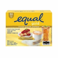 EQUAL gold Sticks 50 sachets natural sweetener calorie free natural sweetener diabetic sugar crunchy