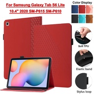For Samsung Galaxy Tab S6 Lite 10.4" 2020 SM-P615 SM-P610 P615 P610 Tablet Protection Case Retro Embossed Prismatic Flip Leather Cover Fold Stand