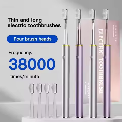 Sonic Electric Toothbrush Mental Thin Brush Body Timer Rechargeable Toothbrush for Women Pure Wisdom
