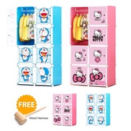 CARTOON WARDROBE CABINET RACK CLOTHES STORAGE BEDROOM Almari Pakaian Budak Almari Baju Bilik Almari 
