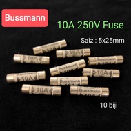 10 Biji 10A 250V Bussman Ceramic Fuse Plug Top Fuse