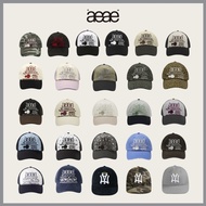 Korea Direct Mail🛫Aeae Camouflage Letter Embroidery Baseball Cap with Ins-Wave Trendy Sun Protection