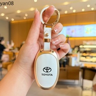 For TOYOTA bZ3X 2025 Car Zinc Alloy Leather Key Case Cover Holder Protector Keychain Interior Access