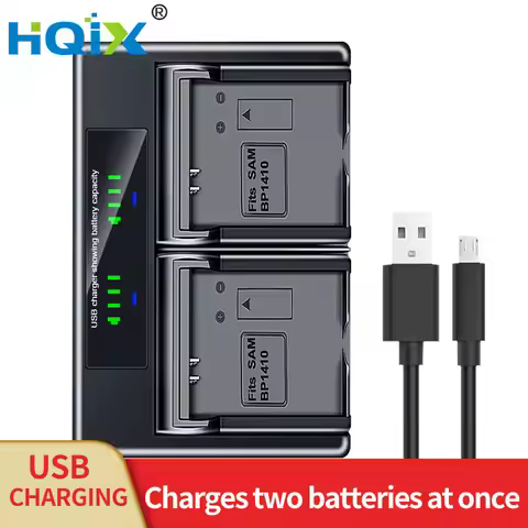 HQIX for Samsung WB2200F NX30 Camera BP-1410 Dual Charger Battery
