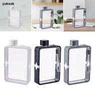 yuksok Flat Water Bottle Transparent Flat Water Bottle Flat Water Bottle Travel Portable for Outdoor