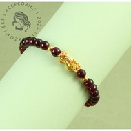 HG061 Gelang Pixiu Mini Hitam Marron Rezeki Berkah Pasangan Hadiah Pasangan Simpel