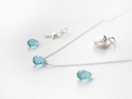 Journal 磷灰石 / 彩虹半寶石 裸肌純銀鎖骨項鏈