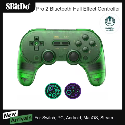 8Bitdo Pro 2 Bluetooth Controller Wireless Hall effect Joystick Gamepad for Switch 2 PC macOS Apple 