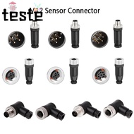 M12 Sensor Connector, Male Female Socket Connector M12 Aviation Plug, Angle M12 Sensor Cable Connect