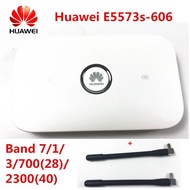 Unlocked Huawei E5573 E5573s-606 CAT4 150M 4G WiFi Router Wireless Mobile Wi Fi Hotspot band 28 700mhz with 2pcs antenna gubeng