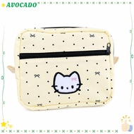 AVOCADD Storage Bag, Kitten Polka Dot Print with Strap Camera Pouch, Multi-purpose Large Capacity Co