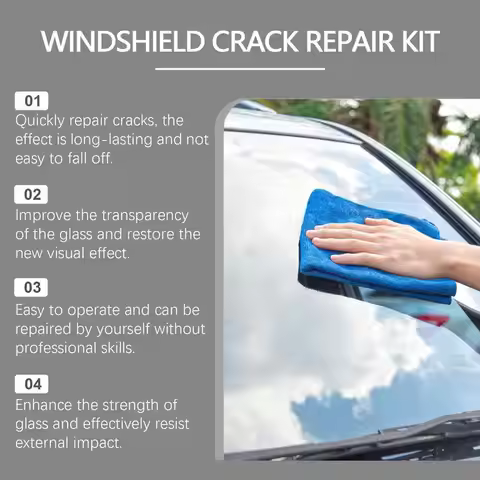 Windshield Repair Kit Car Window Scratch Repair Kit Vehicle Window Cracks Glass Repair Kit Quick Win