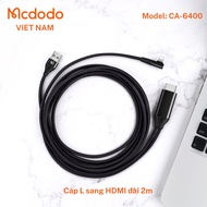 Mcdodo CA-6400 L to HDMI Cable – 2m long – Supports iPhone/iPad to TV Image