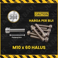 STAINLESS L-BOLT M10 X 60 M10x60 FINE THREAD EQUIVALENT TO KEY BOLT 14 LENGTH 60 MM 6 CM