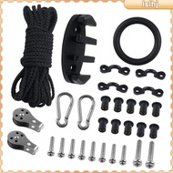 [Lslhj] 31Pcs Marine Kayak Canoe Anchor Trolley Kayak Pad Eyes Rigging O 9M Rope Hardware for Water Sports Rubber Dinghy