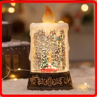 New cross-border Christmas decorations, illuminated candle lights, desktop ornaments, Christmas crys