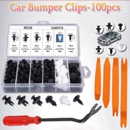 100pcs Car Clip Car Fastener Car Bumper Clips Rivet Door Panel Retainer Trim Kit