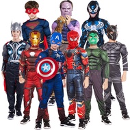 Marvel Superhero Spider Man Captain America Iron Man Thor Hulk Cosplay Costume Muscle Bodysuit Jumps