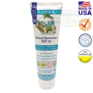 Badger Natural & Organic Mineral Daily Sunscreen Lotion, Clear Zinc, SPF 30, Unscented, 118ml