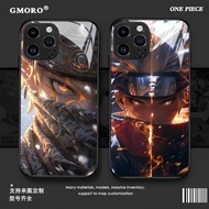 Naruto iphone15pro glass phone case iPhone 14 anime Naruto Sasuke creative phone case