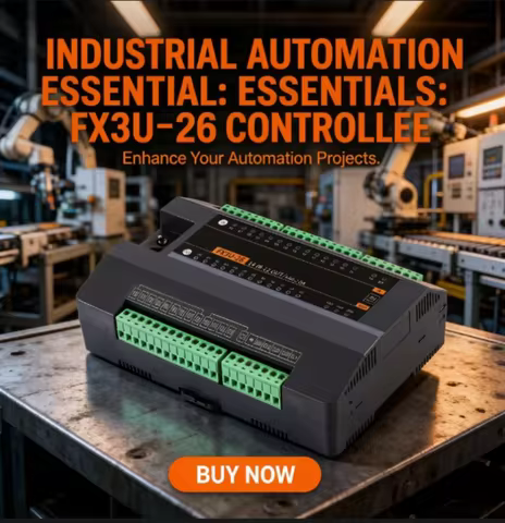 плк PLC FX3U-16/26MT/MR 4AI 2AO Works With GX Series Software PLC Programmable Logic Controller