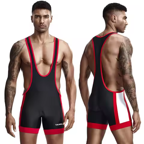 Men Undershirts Leotard Sports Wrestling Singlet Body Shaper Corset Bodysuits Underwear Bodybuilding